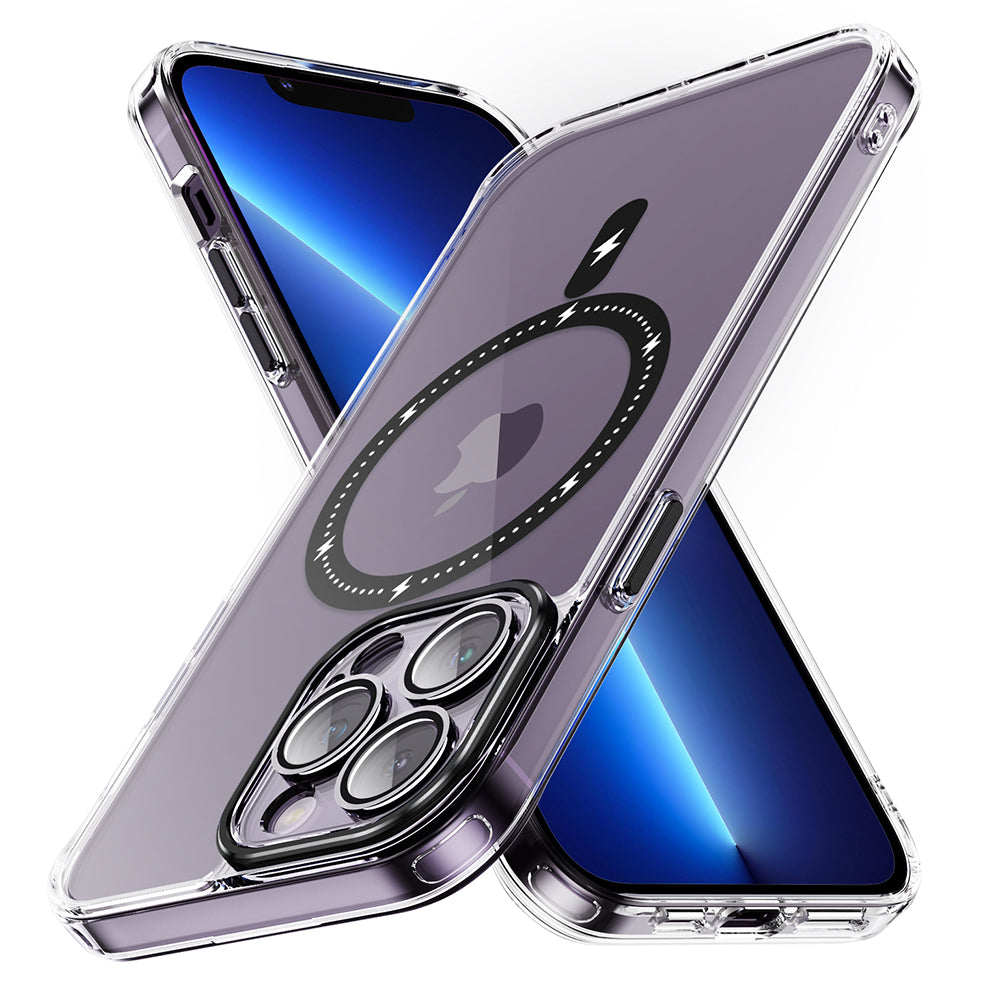 YSM For iPhone 13 Pro Phone Case Compatible with MagSafe Wireless Charging - Transparent Black YSM For iPhone 13 Pro Phone Case Compatible with MagSafe Wireless Charging - Transparent Black